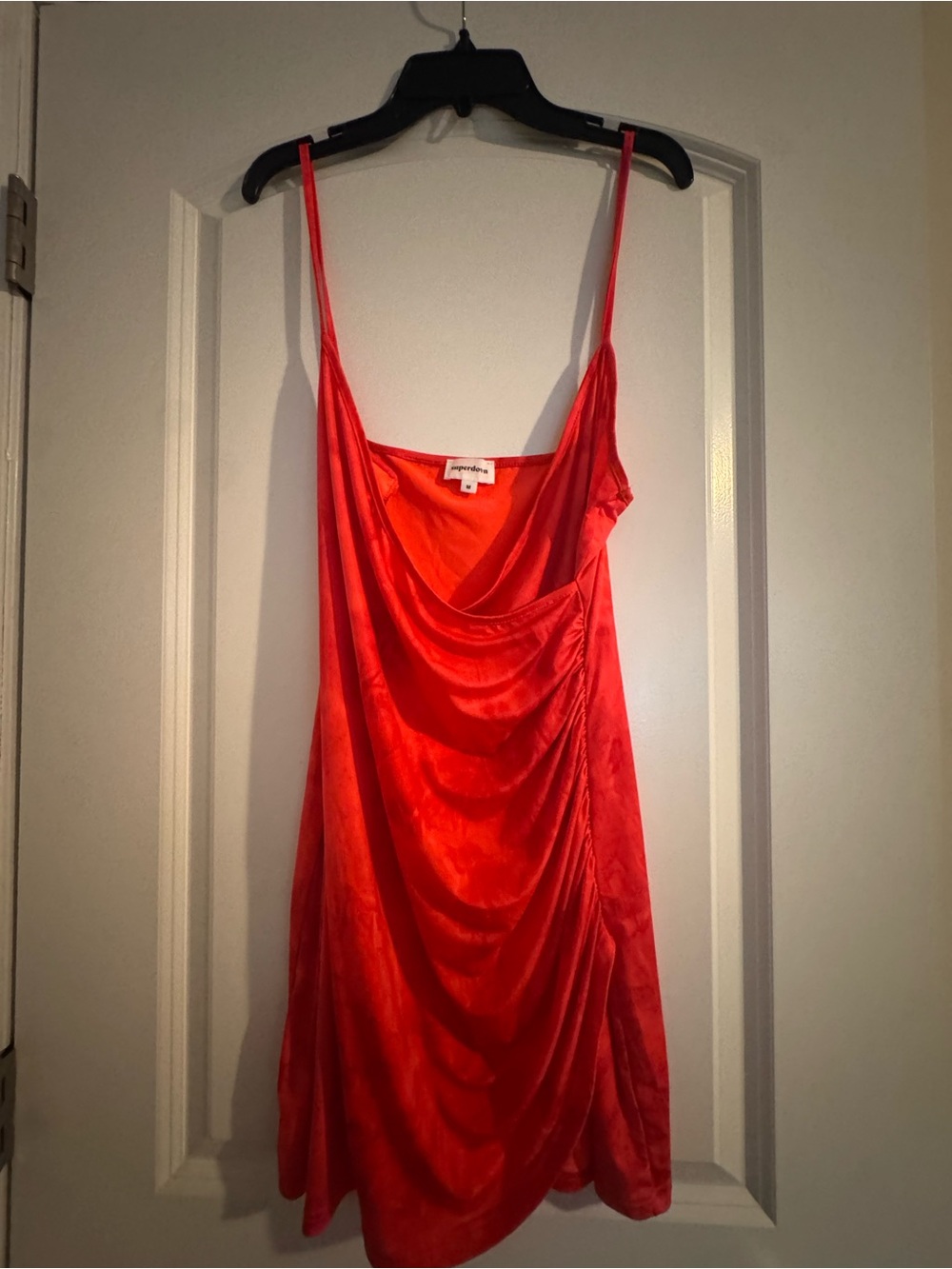 superdown Red Satin Cowl Slip Camisole